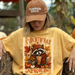 I Identify as a Problem Fall Raccoon DTF Transfer DTF Heat Press Transfer from Sweet Tee Transfers