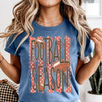Football Season Striped Orange DTF Transfer DTF Heat Press Transfer from Sweet Tee Transfers