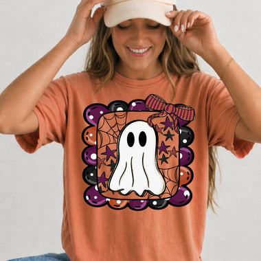 Ghost With Frame DTF Transfer DTF Heat Press Transfer from Sweet Tee Transfers