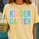 Back to School Pastel Bold Letters Kindergarten DTF Transfer DTF Heat Press Transfer from Sweet Tee Transfers
