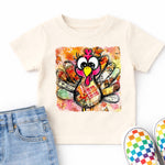 Watercolor Patchwork Turkey DTF Transfer DTF Heat Press Transfer from Sweet Tee Transfers