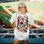 Custom Baseball Bow DTF Transfer DTF Heat Press Transfer from Sweet Tee Transfers