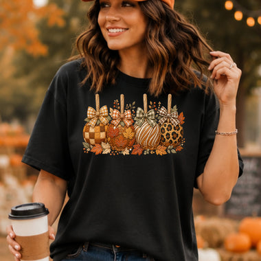 Candy Apples Leaves and Leopard DTF Transfer DTF Heat Press Transfer from Sweet Tee Transfers