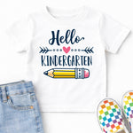 Hello Kindergarten Pencil DTF Transfer DTF Heat Press Transfer from Sweet Tee Transfers