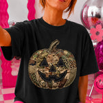 Camo Patchwork Pumpkin DTF Transfer DTF Heat Press Transfer from Sweet Tee Transfers