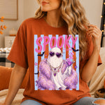 Spooky Fancy Ghost Striped DTF Transfer DTF Heat Press Transfer from Sweet Tee Transfers