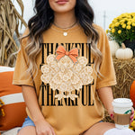 Thankful Lace Turkey Black DTF Transfer DTF Heat Press Transfer from Sweet Tee Transfers