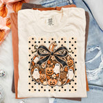 Cream Striped Polka Dot Fall DTF Transfer DTF Heat Press Transfer from Sweet Tee Transfers