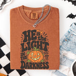 He Is the Light in the Darkness Pumpkin John 1:5 DTF Transfer DTF Heat Press Transfer from Sweet Tee Transfers
