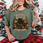 Wrapped with Attitude Handle Accordingly Christmas Cat DTF Transfer DTF Heat Press Transfer from Sweet Tee Transfers