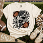 Game Day Football Glitter Leopard Lightning Bolt DTF Transfer DTF Heat Press Transfer from Sweet Tee Transfers
