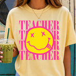 Nirvana Teacher Smiley Face DTF Transfer DTF Heat Press Transfer from Sweet Tee Transfers