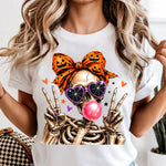 Skeleton with Bubble Gum Halloween DTF Transfer DTF Heat Press Transfer from Sweet Tee Transfers