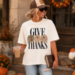 Give Thanks Turkeys DTF Transfer DTF Heat Press Transfer from Sweet Tee Transfers
