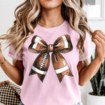 Football Bow DTF Transfer DTF Heat Press Transfer from Sweet Tee Transfers