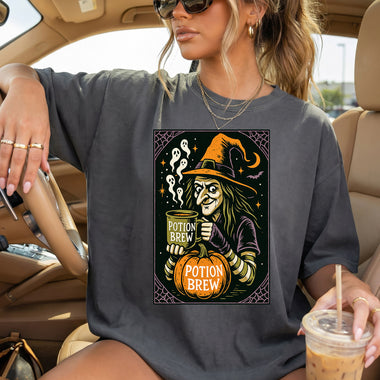 Potion Brew Witch Halloween DTF Transfer DTF Heat Press Transfer from Sweet Tee Transfers