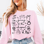 Going to the Chapel Doodle Black DTF Transfer DTF Heat Press Transfer from Sweet Tee Transfers