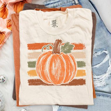 Fall Pumpkin Watercolor DTF Transfer DTF Heat Press Transfer from Sweet Tee Transfers
