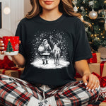 Santa and Reindeer All White DTF Transfer DTF Heat Press Transfer from Sweet Tee Transfers