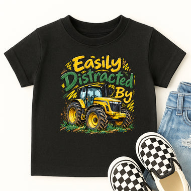 Easily Distracted by Tractors DTF Transfer DTF Heat Press Transfer from Sweet Tee Transfers