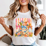 Floral Pumpkin with Stripes DTF Transfer DTF Heat Press Transfer from Sweet Tee Transfers