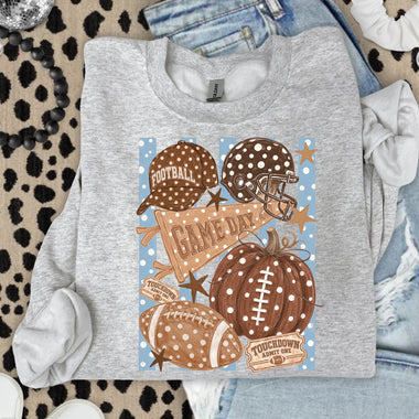Game Day Football Fall Polka Dots DTF Transfer DTF Heat Press Transfer from Sweet Tee Transfers