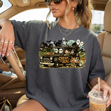 Creep It Real Horror Car DTF Transfer DTF Heat Press Transfer from Sweet Tee Transfers