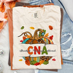 CNA Fall Pumpkin Thankful Grateful Blessed DTF Transfer DTF Heat Press Transfer from Sweet Tee Transfers