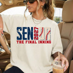 Senior 2027 Baseball the Final Inning DTF Transfer DTF Heat Press Transfer from Sweet Tee Transfers