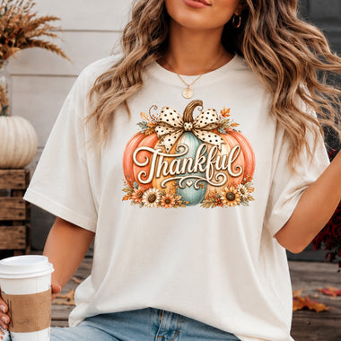 Thankful Pumpkin DTF Transfer DTF Heat Press Transfer from Sweet Tee Transfers