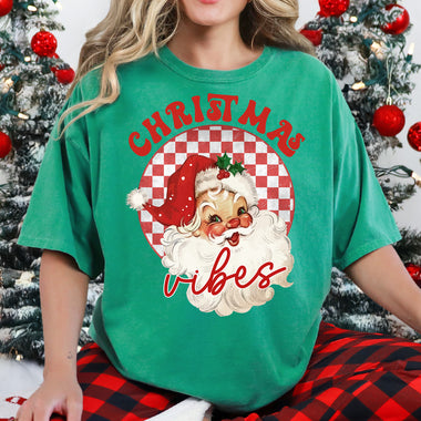Christmas Vibes Santa DTF Transfer DTF Heat Press Transfer from Sweet Tee Transfers