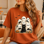 Halloween Black Cats Cute Six Ghost Witch Pumpkin DTF Transfer DTF Heat Press Transfer from Sweet Tee Transfers