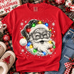 Retro Christmas Lights Santa DTF Transfer DTF Heat Press Transfer from Sweet Tee Transfers