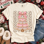 Pink Christmas Tree Leopard Stripes DTF Transfer DTF Heat Press Transfer from Sweet Tee Transfers