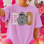 BOO Checkered Bat DTF Transfer DTF Heat Press Transfer from Sweet Tee Transfers