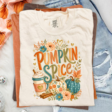 Pumpkin Spice Fall Pumpkin DTF Transfer DTF Heat Press Transfer from Sweet Tee Transfers