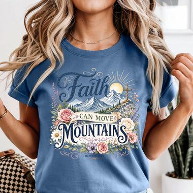 Faith Can Move Mountains DTF Transfer DTF Heat Press Transfer from Sweet Tee Transfers