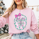 Pink Candy Cane Coquette DTF Transfer DTF Heat Press Transfer from Sweet Tee Transfers
