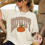 Howdy Pumpkin Fall Checkered DTF Transfer DTF Heat Press Transfer from Sweet Tee Transfers