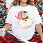 Vintage Santa Pink Hat DTF Transfer DTF Heat Press Transfer from Sweet Tee Transfers