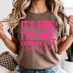 It's Fine I'm Fine Everything Is Fine Senior Mom Class of 2027 DTF Transfer DTF Heat Press Transfer from Sweet Tee Transfers