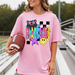 Black Cats School Mascot DTF Transfer – Checkered Design DTF Heat Press Transfer from Sweet Tee Transfers