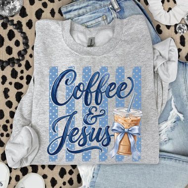 Preppy Coffee & Jesus Coquette DTF Transfer DTF Heat Press Transfer from Sweet Tee Transfers