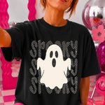 Spooky Polkadot Ghost Black DTF Transfer DTF Heat Press Transfer from Sweet Tee Transfers