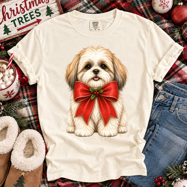 Christmas Dog Shih Tzu DTF Transfer DTF Heat Press Transfer from Sweet Tee Transfers