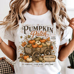 Pumpkin Patch Wagon Full of Pumpkins DTF Transfer DTF Heat Press Transfer from Sweet Tee Transfers