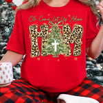 Oh Come Let Us Adore Him Leopard DTF Transfer DTF Heat Press Transfer from Sweet Tee Transfers