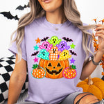 Bright Ghosts Pumpkin DTF Transfer DTF Heat Press Transfer from Sweet Tee Transfers