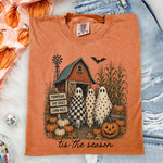 Tis the Season Vintage Ghost Barn DTF Transfer DTF Heat Press Transfer from Sweet Tee Transfers