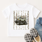 Camo Monster Truck First Grade DTF Transfer DTF Heat Press Transfer from Sweet Tee Transfers